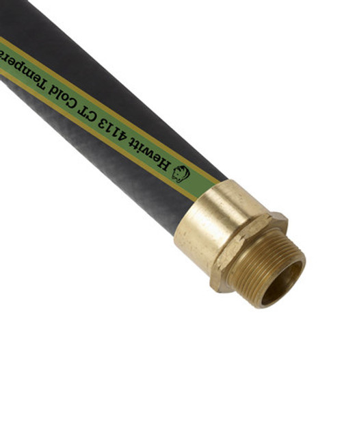 Husky CP160032CABA 1'' x 2.67' Male x Male NPT Hewitt 4113CT Permanent Brass Fitting Aviation Hose (Not Reuseable)