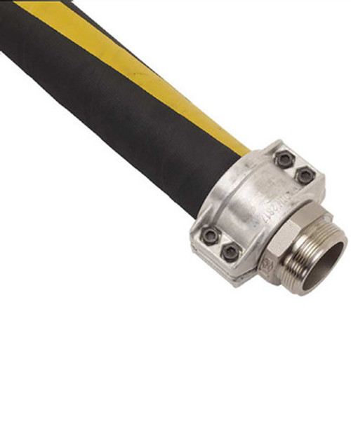 Husky CP160394HDGA 1'' x 32.8' Male x Male NPT Hewitt 4113 Reusable Brass Fitting Aviation Hose