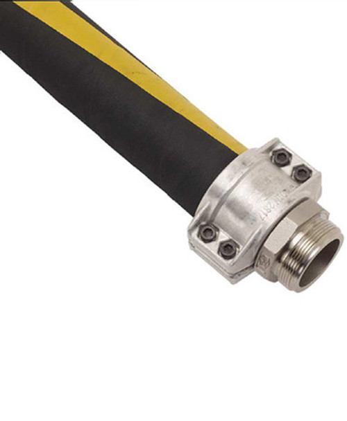 Husky CP160384HDGB 1'' x 32' Male x Male NPT Hewitt 4113 Reusable Stainless Steel Fitting Aviation Hose