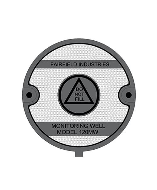 Fairfield Industries 80-MW-12 8'' Monitor Well Manhole with Steel Frame & 12'' Skirt & Bolt Down Cover & MW Designation