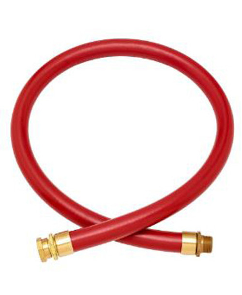 Husky CP241200FABA 1-1/2'' x 100' Male x Male NPT Red Fuel Oil Permanent Brass Fitting Hose (Not Reuseable)