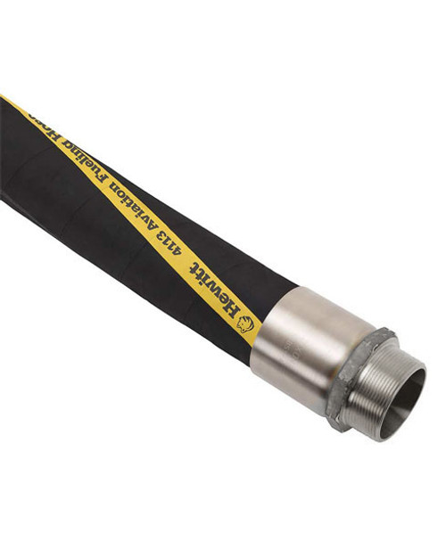 Husky CP240792HS02 1-1/2'' x 66' 1.5 Male NPT x 2 Female BSP Hewitt 4113 Permanent Stainless Steel Fitting Aviation Hose (Not Reuseable)