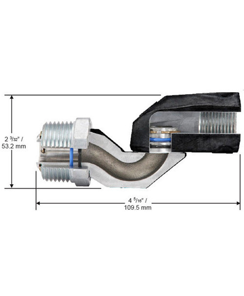 Husky 003590A 1+6 3/4'' Male x 3/4'' Female BSPP Atex Multi-Plane Swivel