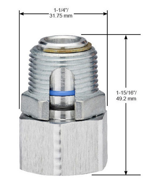 Husky 008517 1'' Male x 1'' Female NPT Single-Plane High-Volume Truck Swivel