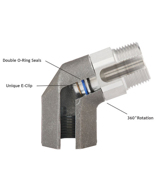 Husky 000095 1'' Male x 1'' Female NPT 70 Pump Swivel