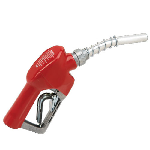 Husky 1595239 3/4'' Inlet NPT XS Pressure Activated Automatic Shut-Off Unleaded Nozzle w/ Single Notch Hold Open Clip & Full Grip Guard