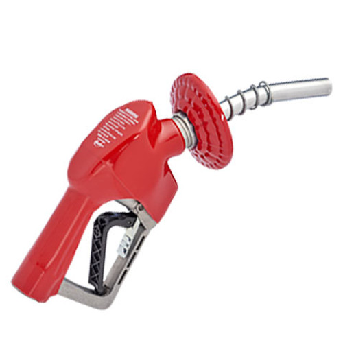Husky E159559 3/4'' Inlet NPT XS Pressure Activated Automatic Shut-Off Unleaded Nozzle w/ Three Notch Hold Open Clip & Mate Guard & Waffle Splash Guar