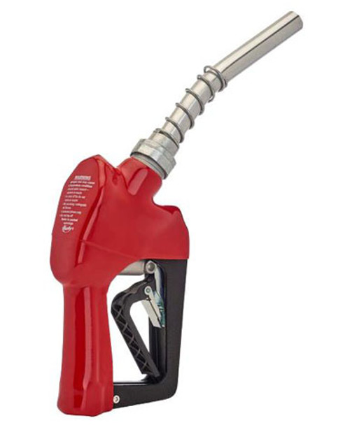 Husky 1595220 3/4'' Inlet NPT XS PHG Pressure Activated Automatic Shut-Off Unleaded Nozzle w/ One Notch Hold Open Clip & Waffle Splash Guard & Drip Le