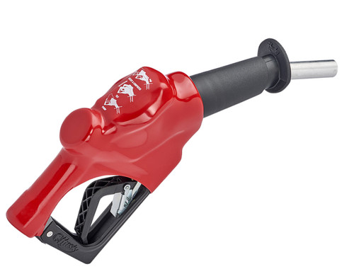 Husky 1190404 3/4'' Inlet NPT Enhanced Conventional Fueling Automatic Shut-Off Unleaded Nozzle w/ Two Notch Hold Open Clip & EZ Lever & Dripless Spout