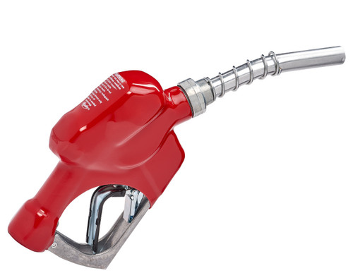 Husky 1216204 1'' Inlet NPT New Conventional Fueling 1AS Pressure Activated Automatic Shut-Off Unleaded Nozzle w/ Three Notch Hold Open Clip & Metal H