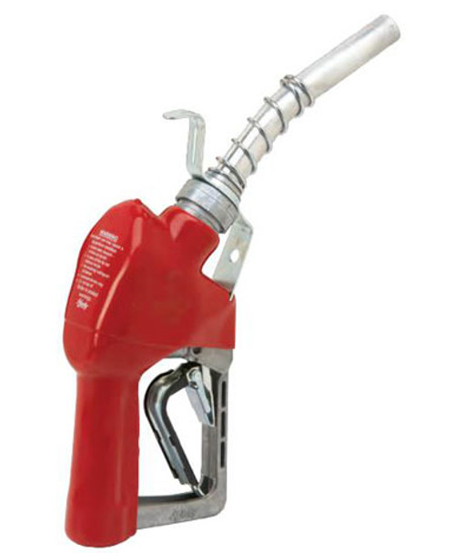 Husky 337015N 3/4'' Inlet BSP New Farm & Commercial Fueling XFS Automatic Shut-Off Light Duty Diesel Nozzle w/ Hold Open Clip & Hanging Hook