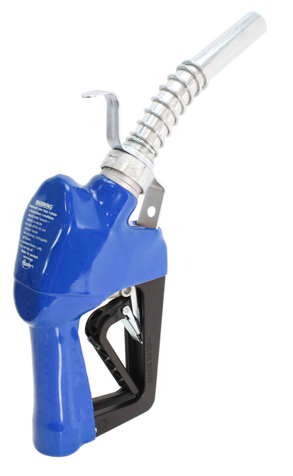 Husky 337015N-01 XFS Light Duty Diesel Nozzle with Single Notch Hold Open Clip and Hanging Hook, 3/4" Inlet BSP, Farm and Commercial, Automatic Shut-Off, Blue Husky 337015N-01 XFS Light Duty Diesel Nozzle with Single Notch Hold Open Clip and Hanging Hook, 3/4" Inlet BSP, Farm and Commercial, Automatic Shut-Off, Blue
