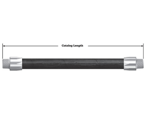 Husky FT012S17 EagleFlow 3/4'' x 17' Farm Tank Hose with SS Ferrule/Zinc Stem Couplings