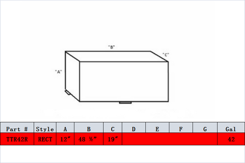 ATI AUX42R - 42 Gallon Rectangle Auxiliary Fuel Tank