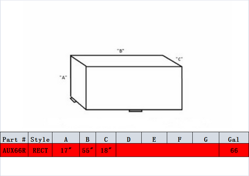 ATI AUX66R - 66 Gallon Rectangle Auxiliary Fuel Tank