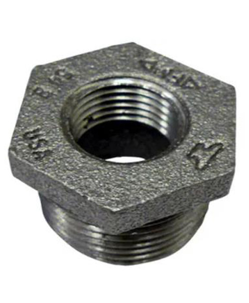 Ferguson BBKJ 2'' x 1-1/2'' FNPT x MNPT 150# Black Malleable Iron Reducing Hex Bushing