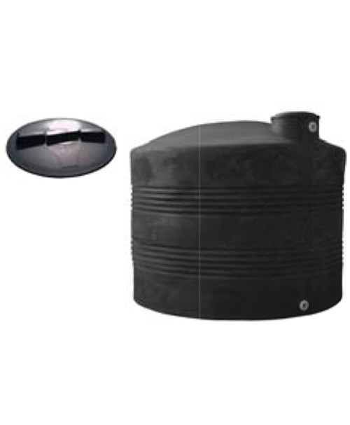 Quadel Industries QI-1020 2500 Gallon Black Plastic Water Storage Tank