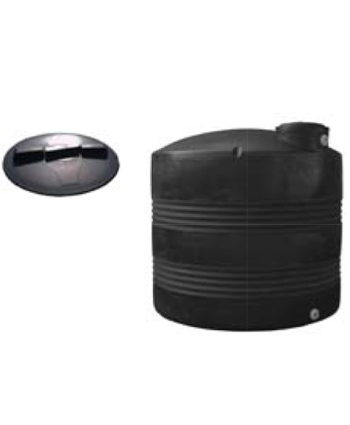 Quadel Industries QI-1016 1000 Gallon Black Plastic Water Storage Tank