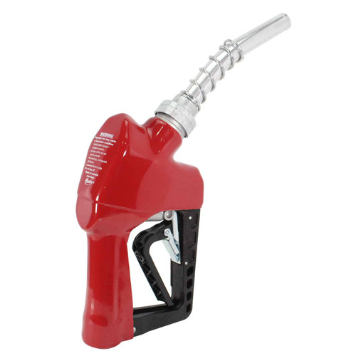 Husky 1400204N X 3/4'' Unleaded Nozzle with Three Notch Hold Open Clips and Tokheim Magnetic Handguard