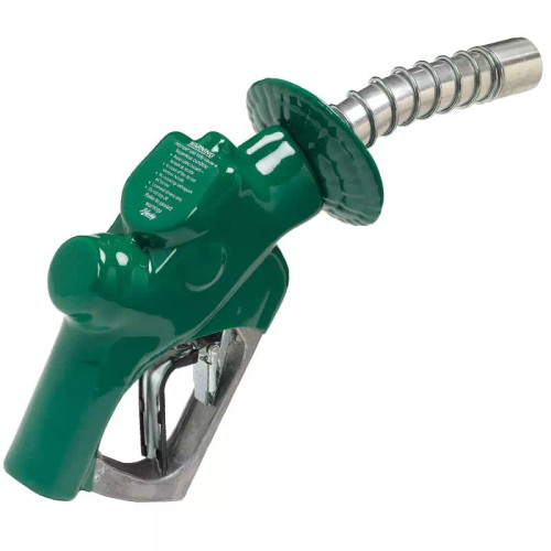 Husky 749610 VIIIS 1'' Heavy Duty Diesel Nozzle with Three Notch Hold Open Clip & Waffle Splash Guard and Spout Bushing