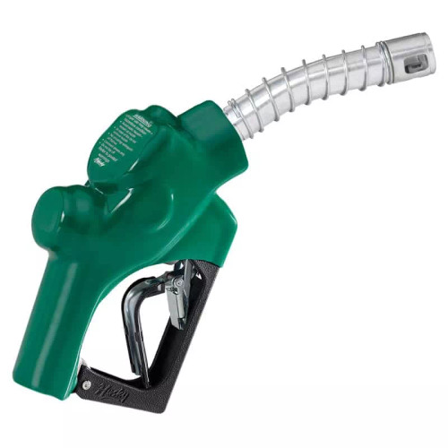 Husky 5040132 VIIIS 1'' Heavy Duty Diesel Nozzle with Three Notch Hold Open Clip without Waffle Splash Guard or Spout Bushing