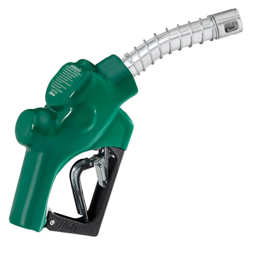 Husky 503081N VIII 1'' Heavy Duty Diesel Nozzle with Three Notch Hold Open Clip without Waffle Splash Guard and Spout Bushing