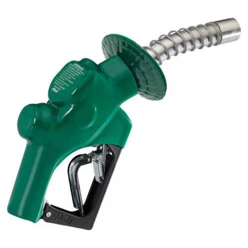 Husky 173312 VIII 1'' Heavy Duty Diesel Nozzle without Hold Open Clip with Waffle Splash Guard and Spout Bushing
