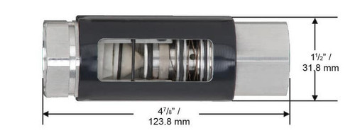 Husky 006301 NPT 1'' F X 1'' F Non-Reconnectable High-Flow / High-Volume Safe-T-Break with Pressure Compensating Chamber