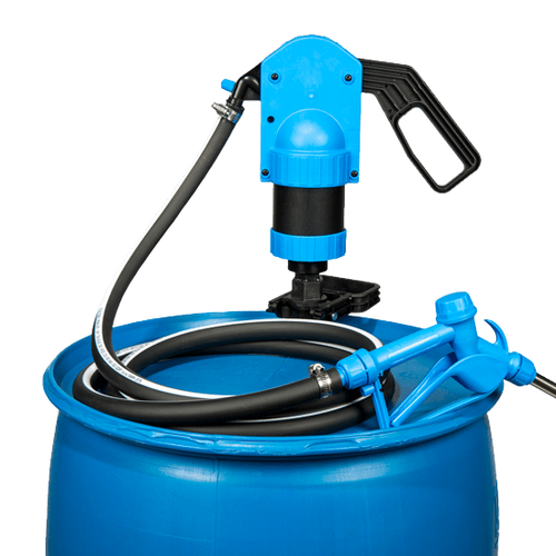 Blue1 902-014-2 Manual Hand Pump w/ 10' Hose & Plastic Nozzle & reducing coupling and NRX Fill Coupler (Closed System)