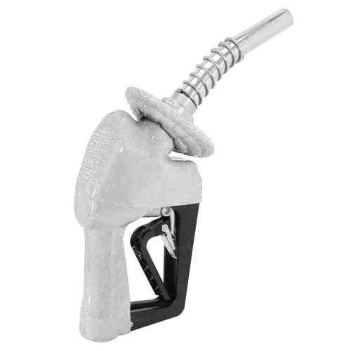 Husky 159463N-06 3/4'' Inlet NPT X Automatic Shut-Off White Light Duty Diesel Nozzle w/ Three Notch Hold Open Clip & Polymer Handguard & Full Grip Guard & 0018
