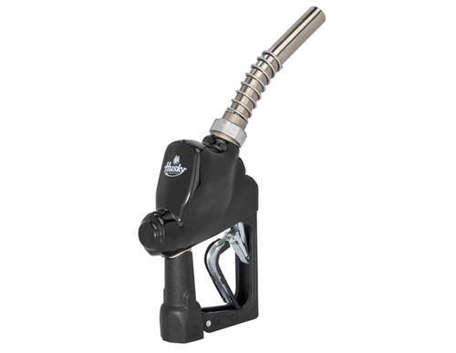 Husky E874203N-04 Spirit 1'' Black Nickel-Plated Automatic Shut-Off Nozzle  with Three Notch Hold Open Clip without Flo-Stop