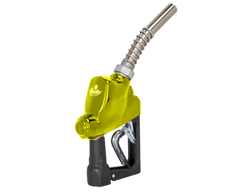 Husky E874203N-05 Spirit 1'' Yellow Nickel-Plated Automatic Shut-Off Nozzle  with Three Notch Hold Open Clip without Flo-Stop