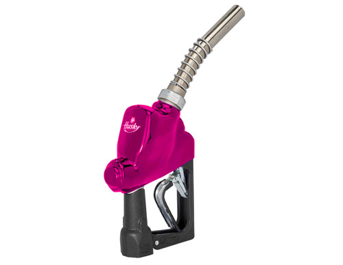 Husky E874203N-20 Spirit 1'' Pink Nickel-Plated Automatic Shut-Off Nozzle  with Three Notch Hold Open Clip without Flo-Stop