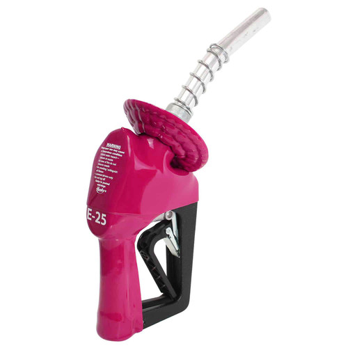 Husky 11086179-20 XS 3/4'' Pink Unleaded Nozzle with One Notch Hold Open Clip and Waffle Splash Guardlue