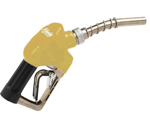 Husky E840004N-05 Spirit 3/4'' Yellow Nickel Plated Automatic Shut-Off Nozzle with Three Notch Hold Open Clip without Flo-Stop