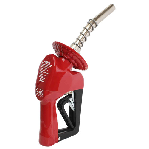 Husky 659559-02 XS® 3/4'' Red Unleaded Nozzle with Three Notch Hold Open Clip and Waffle Splash Guard