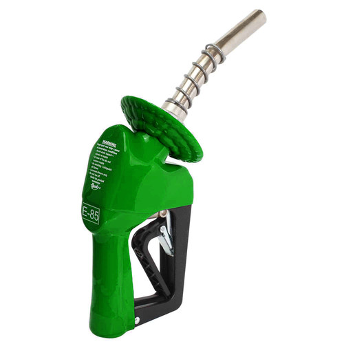 Husky 659559-03 XS® 3/4'' Green Unleaded Nozzle with Three Notch Hold Open Clip and Waffle Splash Guard