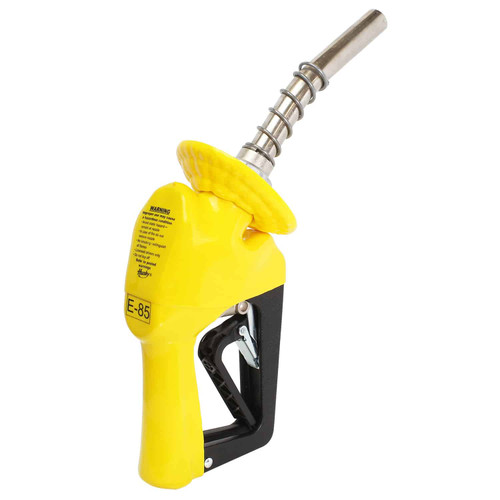 Husky 659559-05 XS® 3/4'' Yellow Unleaded Nozzle with Three Notch Hold Open Clip and Waffle Splash Guard