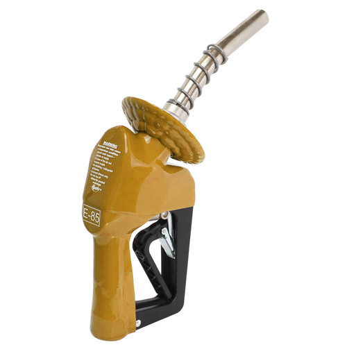 Husky 659559-08 XS® 3/4'' Gold Unleaded Nozzle with Three Notch Hold Open Clip and Waffle Splash Guard