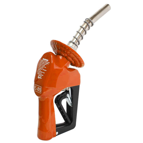 Husky 659559-39 XS® 3/4'' Orange Unleaded Nozzle with Three Notch Hold Open Clip and Waffle Splash Guard