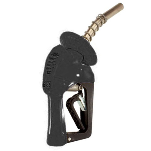 Husky 6595179-04 XS® 3/4'' Black Unleaded Nozzle with Single Notch Hold Open Clip and Waffle Splash Guard