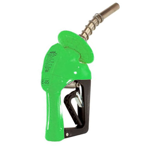 Husky 6595179-16 XS® 3/4'' BP Green Unleaded Nozzle with Single Notch Hold Open Clip and Waffle Splash Guard
