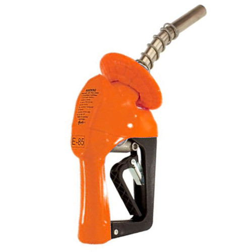 Husky 6595179-39 XS® 3/4'' Orange Unleaded Nozzle with Single Notch Hold Open Clip and Waffle Splash Guard