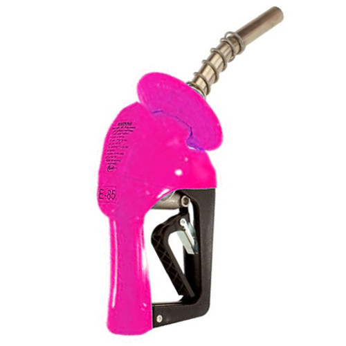 Husky 6595179-20 XS® 3/4'' Pink Unleaded Nozzle with Single Notch Hold Open Clip and Waffle Splash Guard