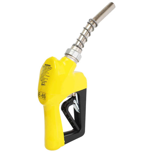 Husky 659404N-05 X 3/4'' Yellow Unleaded Nozzle with Three Notch Hold Open Clip