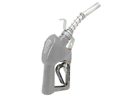 Husky 504308-09 XFS 3/4'' Silver Unleaded Rebuilt Nozzle without Hold Open Clip with Hook