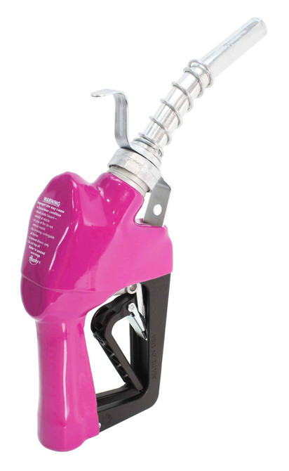 Husky 337004N-20 3/4'' Pink Inlet NPT New Farm & Commercial Fueling XFS Automatic Shut-Off Unleaded Nozzle w/ Hold Open Clip & Hanging Hook