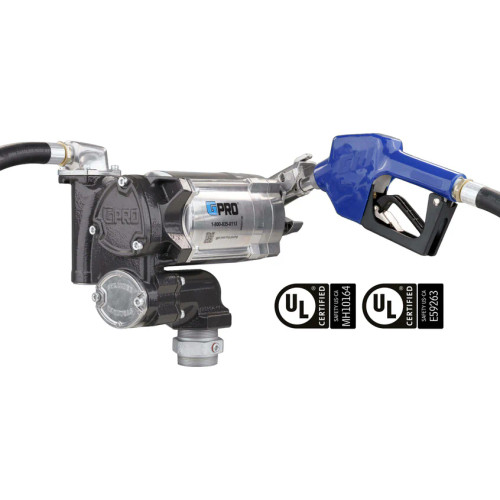 GPI 171001-03 V20-115AU GPRO® 20 GPM 115V Fuel Transfer Pump with Automatic Shut-Off Unleaded Nozzle - 3/4'' Outlet
