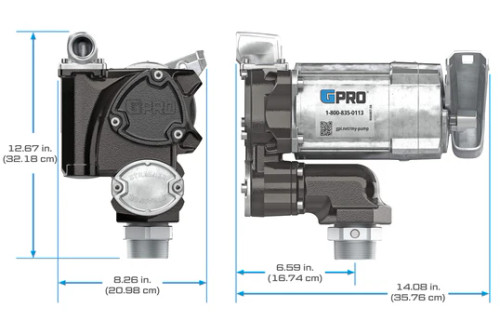 GPI 171000-03 V20-115AD GPRO® 20 GPM 115V Fuel Transfer Pump with Automatic Shut-Off Diesel Nozzle - 1'' Outlet