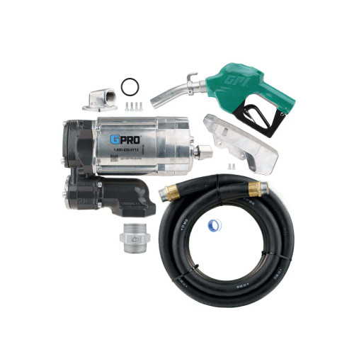 GPI 171000-53 V20-115AD+XT GPRO® 20 GPM 115V Fuel Transfer Pump with Automatic Shut-Off Diesel Nozzle - 1'' Outlet